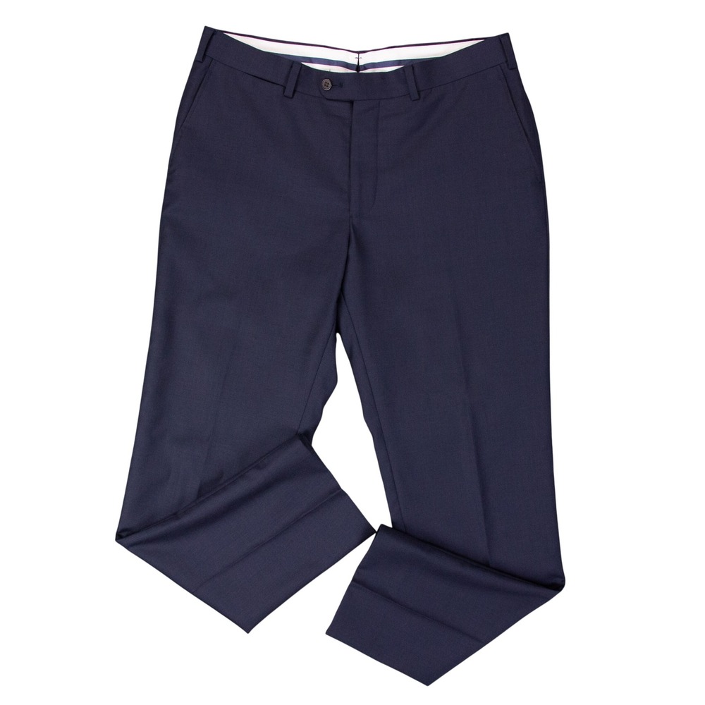 SuitSupply Brescia Mens 34x30 Navy Blue Wool Super 110s Slim Fit Dress Pants